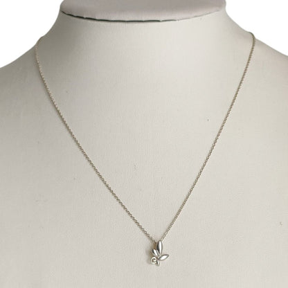 Tiffany & Co Paloma Picasso 925 Leaf Motif Chain Silver Necklace — view 7