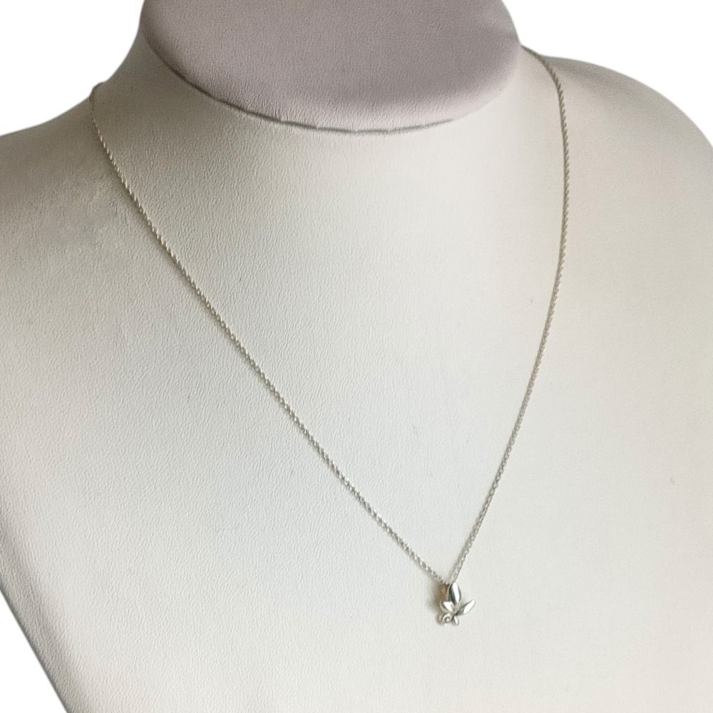 Tiffany & Co Paloma Picasso 925 Leaf Motif Chain Silver Necklace — view 8