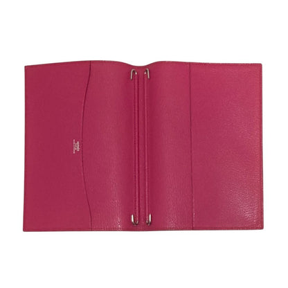Hermes Globe Trotter Agenda Chevre Notebook Cover Gray Ju Pink — view 5