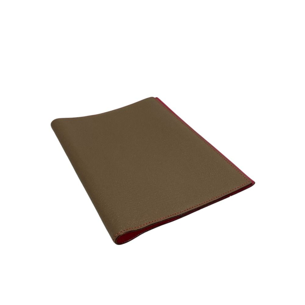 Hermes Globe Trotter Agenda Chevre Notebook Cover Gray Ju Pink — view 3