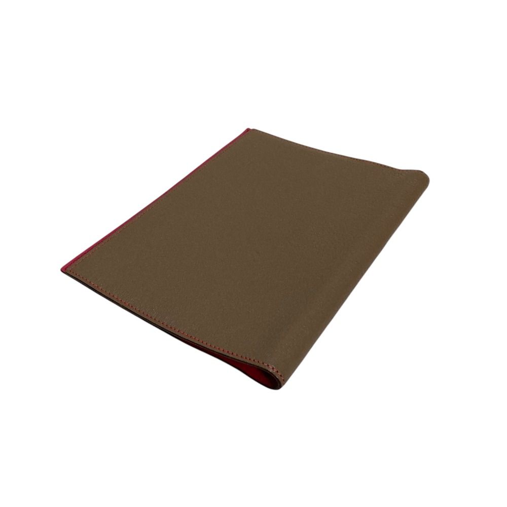 Hermes Globe Trotter Agenda Chevre Notebook Cover Gray Ju Pink — view 4