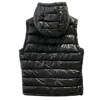 Moncler Lanoux Gilet Hooded Down Jacket Vest 2 Black — view 2
