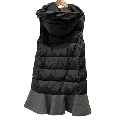Moncler Phemia 3way Peplum Hem Down Jacket with Vest Coat 1 Gray — view 4