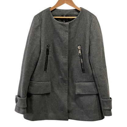 Moncler Phemia 3way Peplum Hem Down Jacket with Vest Coat 1 Gray — view 5