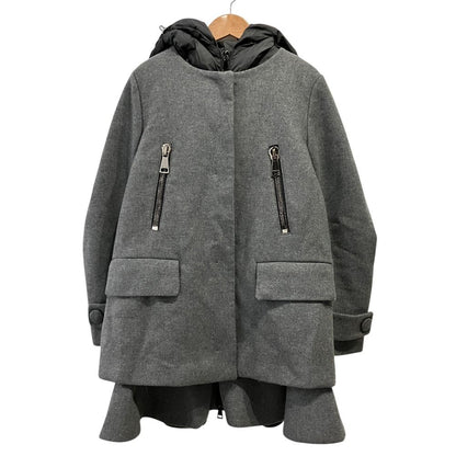 Moncler Phemia 3way Peplum Hem Down Jacket with Vest Coat 1 Gray