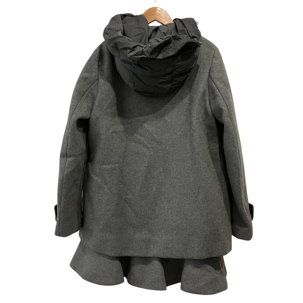Moncler Phemia 3way Peplum Hem Down Jacket with Vest Coat 1 Gray — view 2