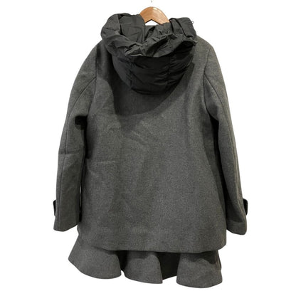 Moncler Phemia 3way Peplum Hem Down Jacket with Vest Coat 1 Gray — view 2