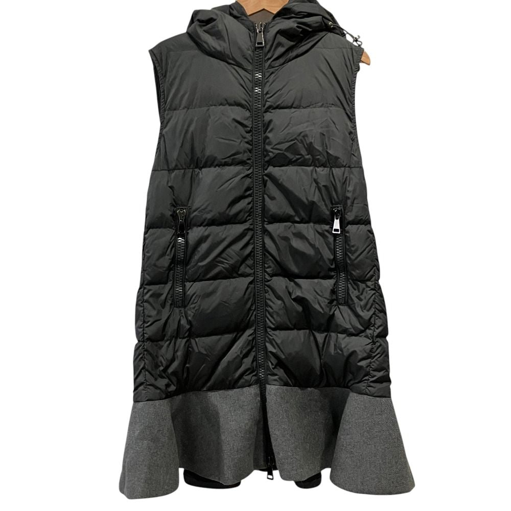 Moncler Phemia 3way Peplum Hem Down Jacket with Vest Coat 1 Gray — view 3