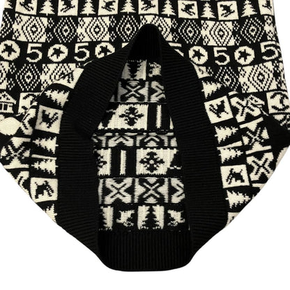 Chanel Coconage Cashmere Knit Skirt 34 Black White — view 4