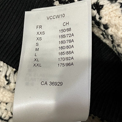 Louis Vuitton Monogram Patch Plaid Tweed Knit Skirt XS Black White — view 9
