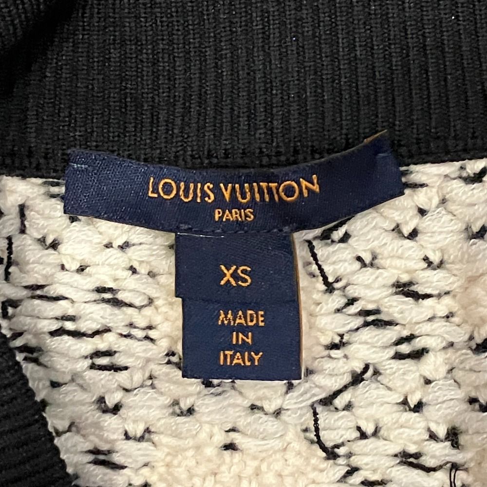 Louis Vuitton Monogram Patch Plaid Tweed Knit Skirt XS Black White — view 6