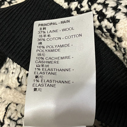 Louis Vuitton Monogram Patch Plaid Tweed Knit Skirt XS Black White — view 8