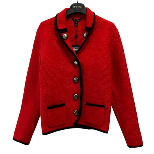 Louis Vuitton Wool Single Jacket XS Red