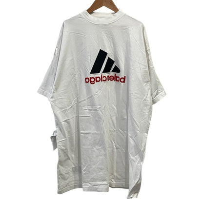 Balenciaga Adidas Collaboration Logo Embroidery Inside Out T-Shirt 3 White