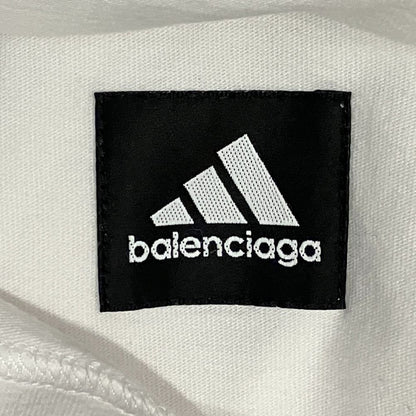 Balenciaga Adidas Collaboration Logo Embroidery Inside Out T-Shirt 3 White — view 5