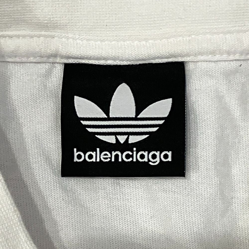 Balenciaga Adidas Collaboration Logo Embroidery Inside Out T-Shirt 3 White — view 4