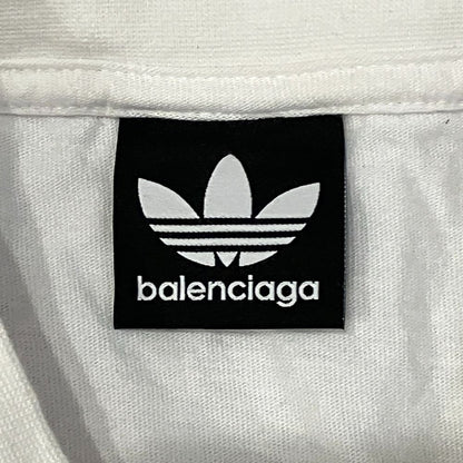 Balenciaga Adidas Collaboration Logo Embroidery Inside Out T-Shirt 3 White — view 4