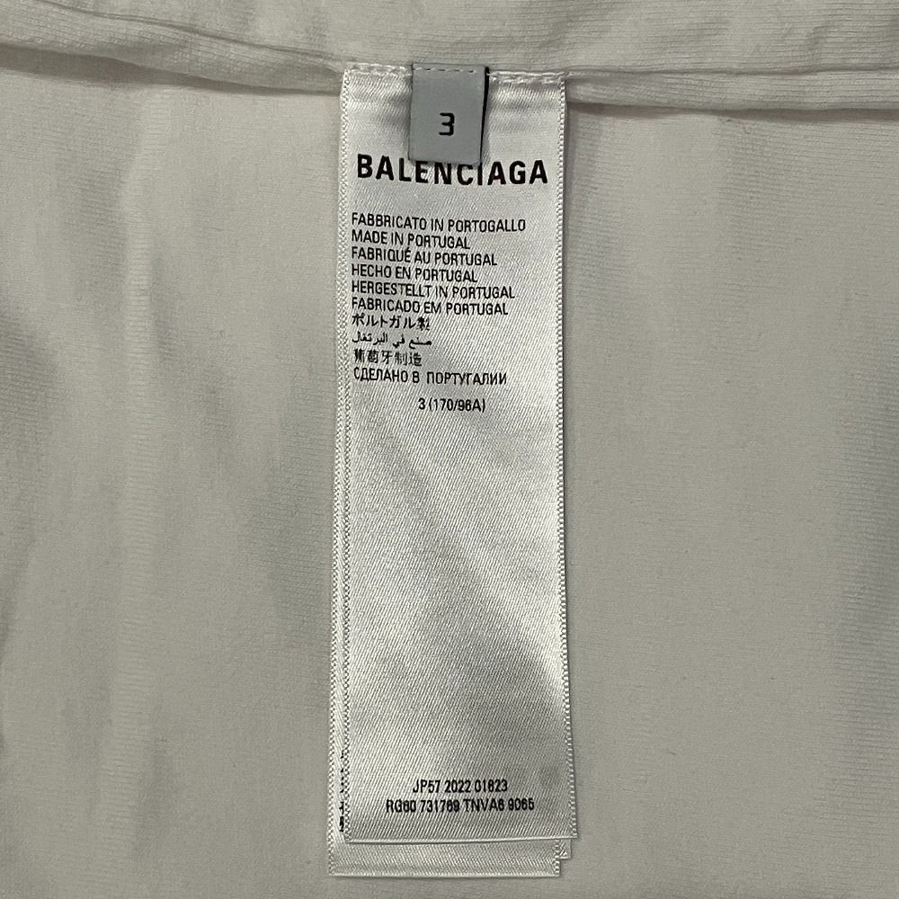Balenciaga Adidas Collaboration Logo Embroidery Inside Out T-Shirt 3 White — view 6