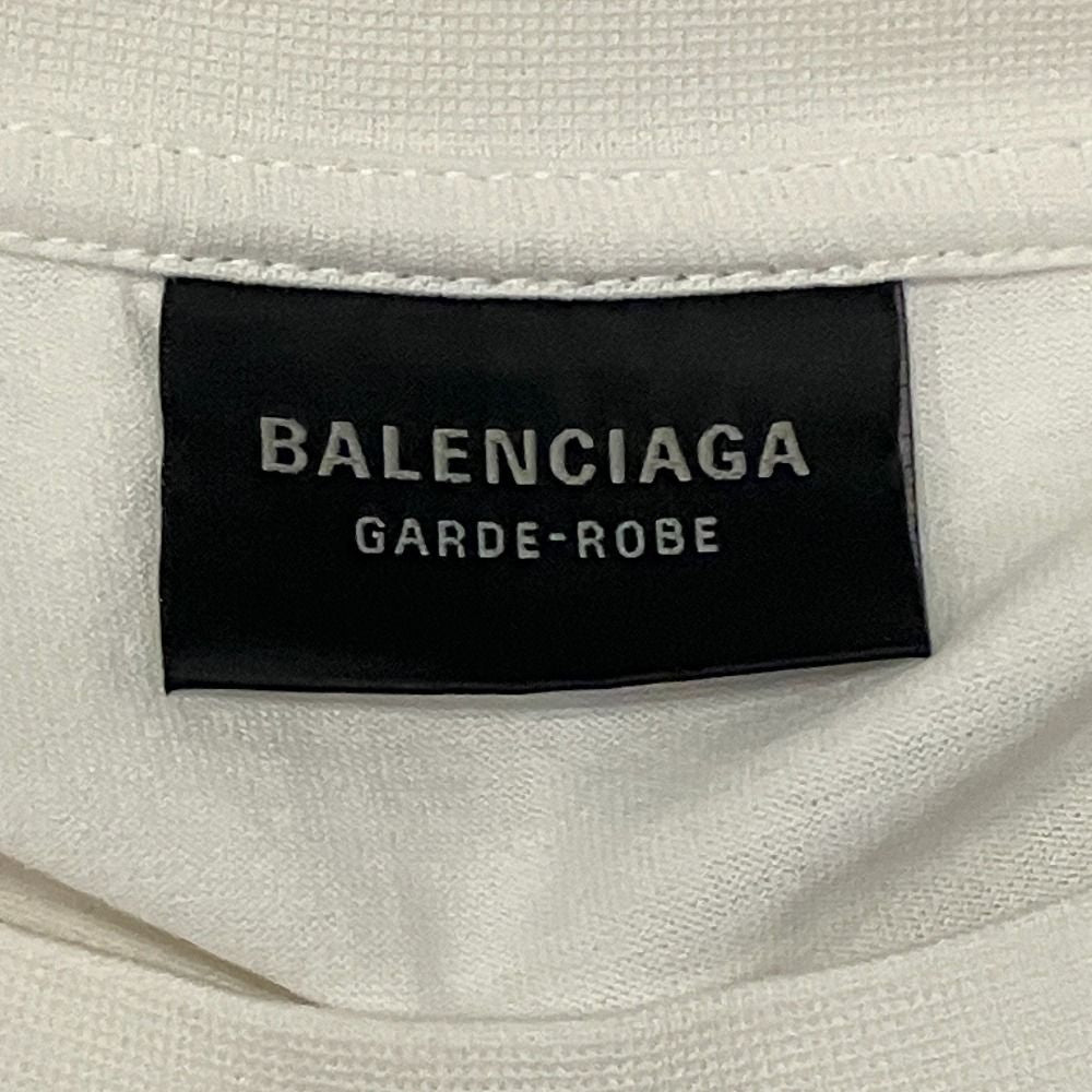 Balenciaga Care Label Print Oversize T-Shirt XS White — view 4