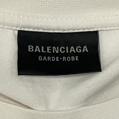 Balenciaga Care Label Print Oversize T-Shirt XS White — view 4