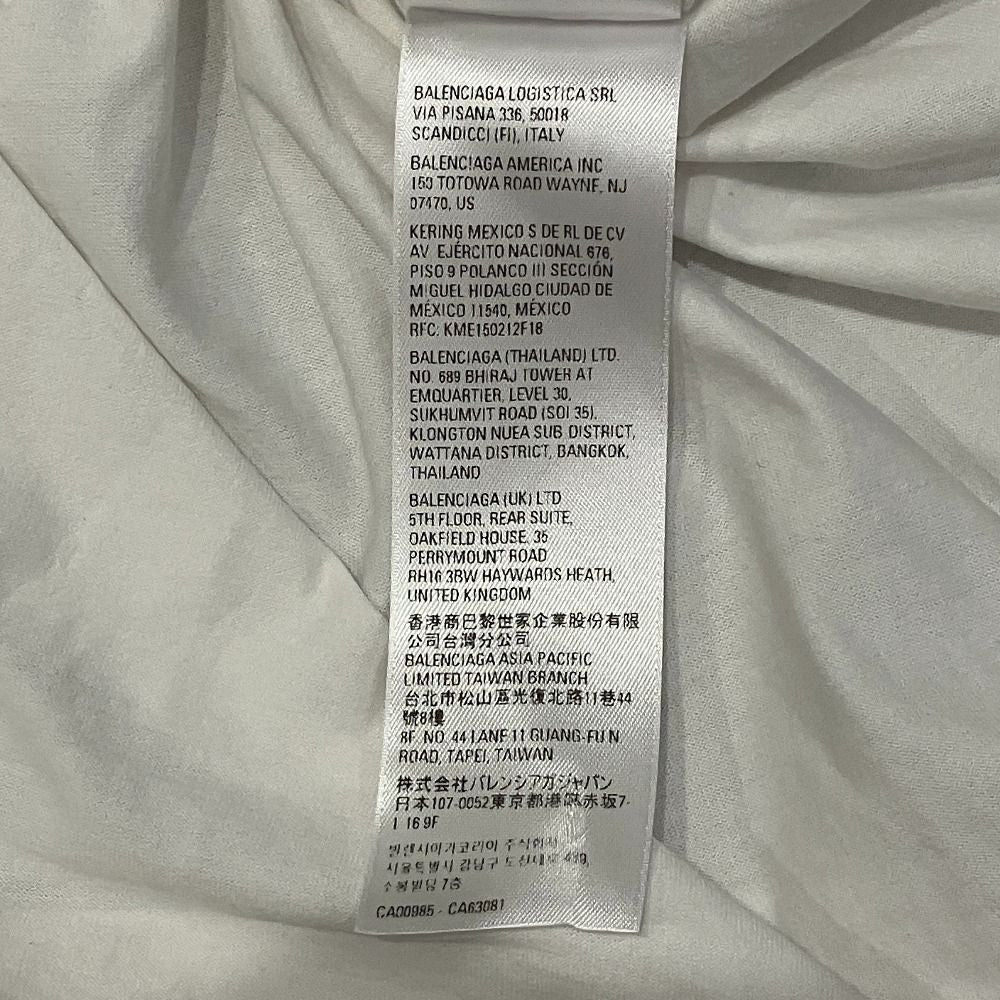 Balenciaga Care Label Print Oversize T-Shirt XS White — view 8
