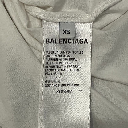 Balenciaga Care Label Print Oversize T-Shirt XS White — view 5