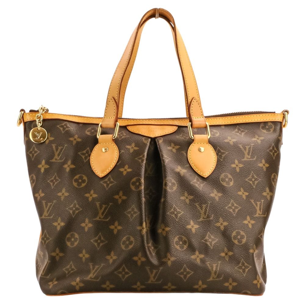 Louis Vuitton Palermo PM Monogram Shoulder Bag Tote Brown