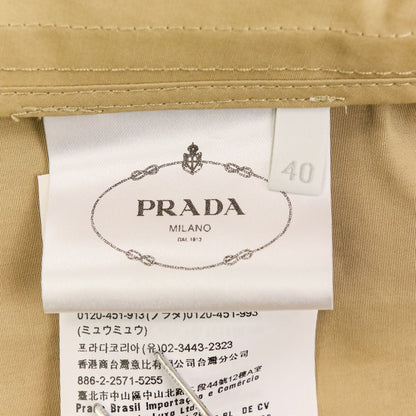 Prada Double Breasted Trench Coat 40 Beige