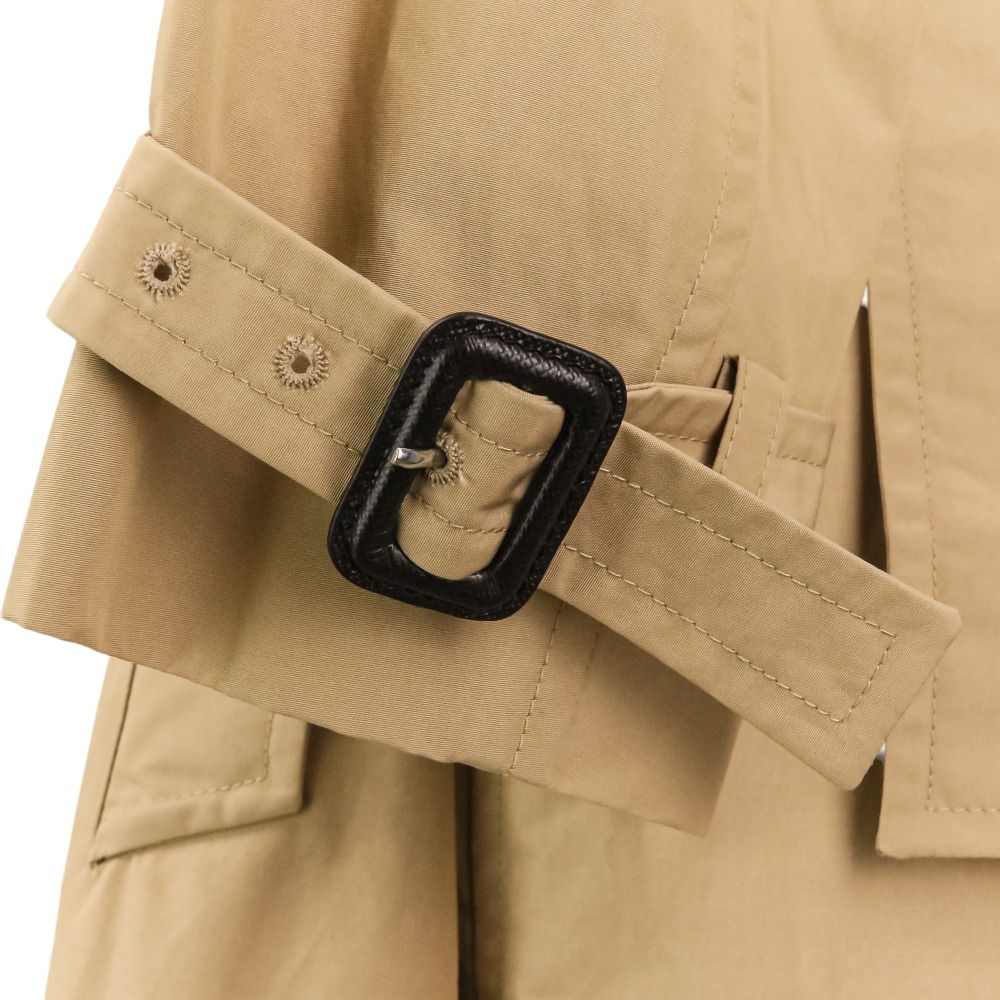 Prada Double Breasted Trench Coat 40 Beige