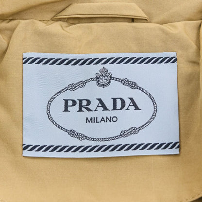 Prada Double Breasted Trench Coat 40 Beige