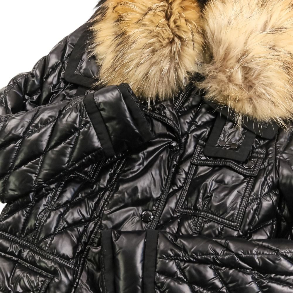 Moncler Safran Down Jacket Coat 1 Black — view 8