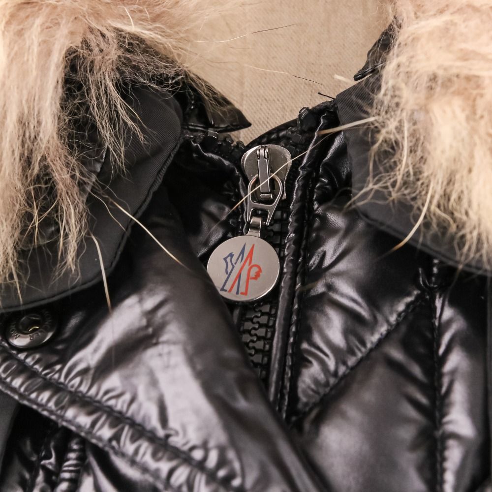 Moncler Safran Down Jacket Coat 1 Black — view 7