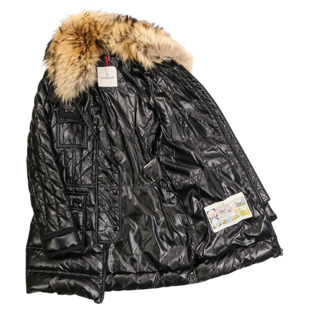 Moncler Safran Down Jacket Coat 1 Black — view 6