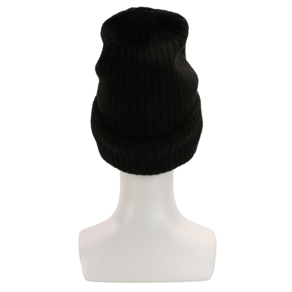 Celine Seamless Cashmere Triomphe Knit Cap Hat TU 53 cm Black — view 8