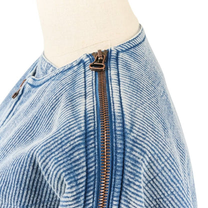 Louis Vuitton Rib Denim Bomber Jacket Da8 34 Blue — view 8