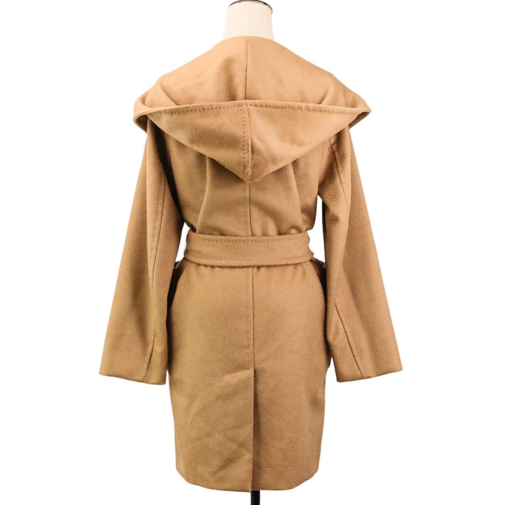 Max Mara Rialto Camel Icon Coat Hooded 40 Brown — view 4