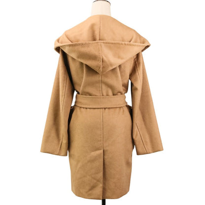 Max Mara Rialto Camel Icon Coat Hooded 40 Brown — view 4