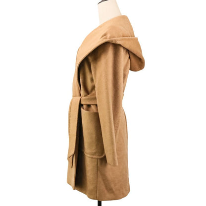 Max Mara Rialto Camel Icon Coat Hooded 40 Brown — view 3