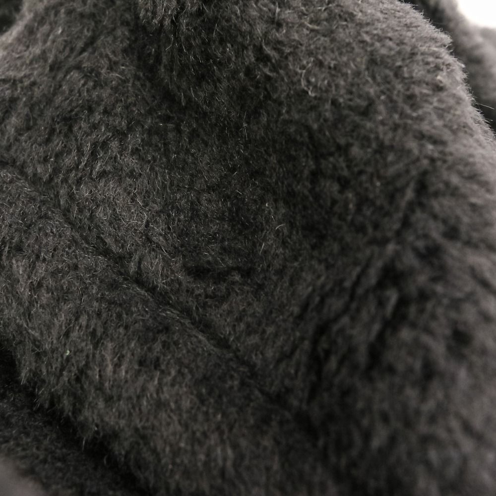 Max Mara Olga Alpaca Blend Teddy Bear Coat Jacket XS Black — view 8