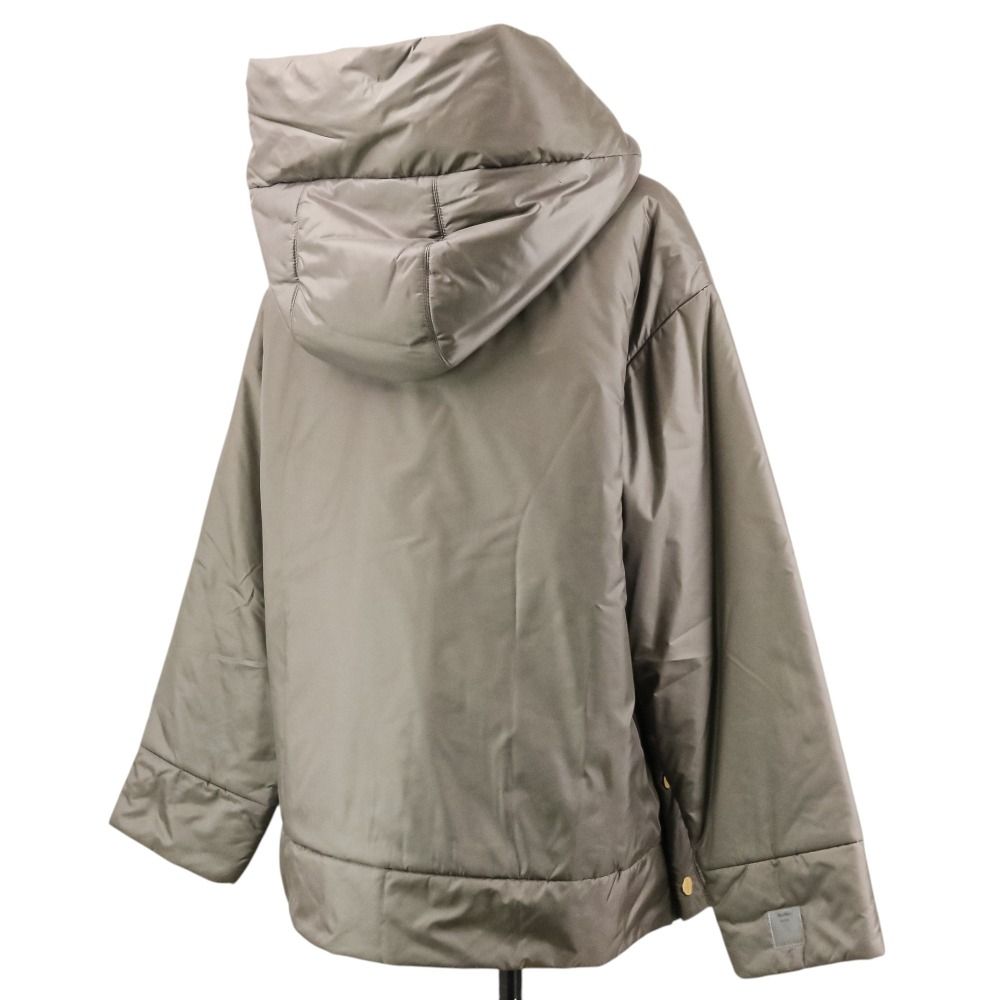 Max Mara the Cube Daria Padded Camel Blend Hooded Jacket 36 Gray — view 6