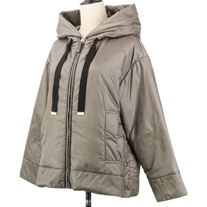 Max Mara the Cube Daria Padded Camel Blend Hooded Jacket 36 Gray — view 3