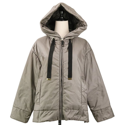 Max Mara the Cube Daria Padded Camel Blend Hooded Jacket 36 Gray — view 2