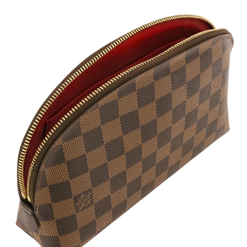 Louis Vuitton Pochette Cosmetic GM Damier Ebene Pouch Brown — view 7