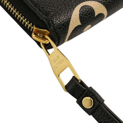 Louis Vuitton Monogram Empreinte Bicolor Zippy Wallet Black Beige — view 9