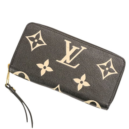 Louis Vuitton Monogram Empreinte Bicolor Zippy Wallet Black Beige — view 2
