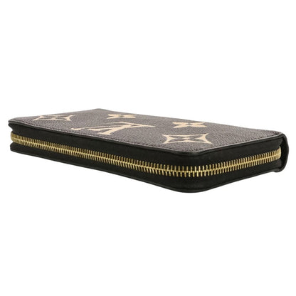Louis Vuitton Monogram Empreinte Bicolor Zippy Wallet Black Beige — view 5