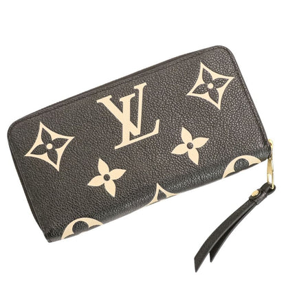 Louis Vuitton Monogram Empreinte Bicolor Zippy Wallet Black Beige — view 3