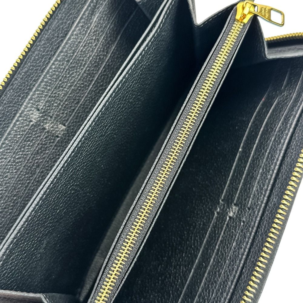 Louis Vuitton Monogram Empreinte Bicolor Zippy Wallet Black Beige — view 7