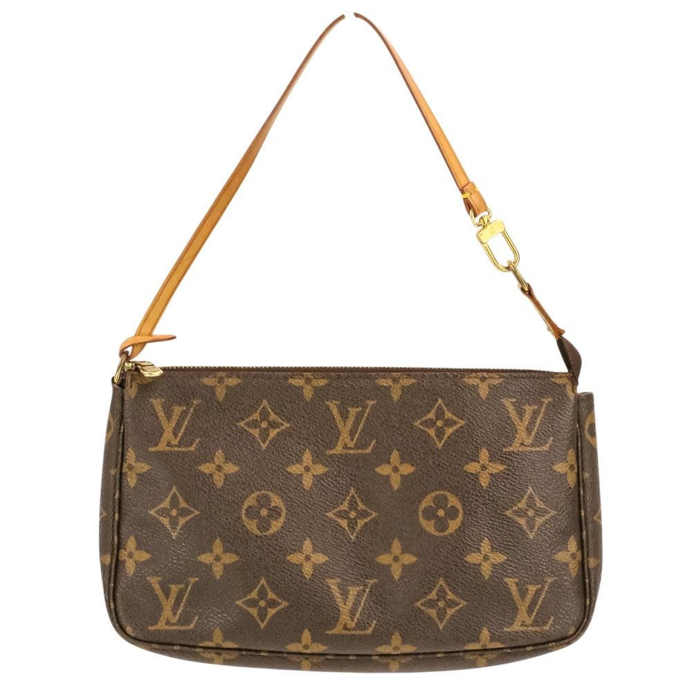 Louis Vuitton Monogram Pochette 2-Way Pouch with Shoulder Strap Brown — view 2