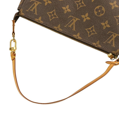 Louis Vuitton Monogram Pochette 2-Way Pouch with Shoulder Strap Brown — view 9